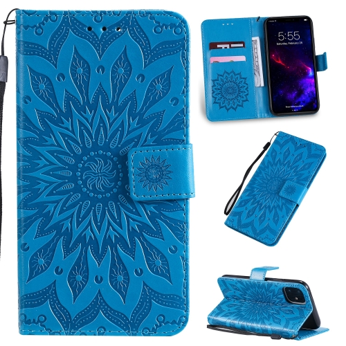 

Pressed Printing Sunflower Pattern Horizontal Flip PU Leather Case for iPhone 11, with Holder & Card Slots & Wallet & Lanyard