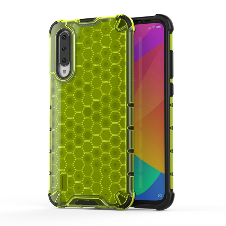 

For Xiaomi Mi CC9e / A3 Shockproof Honeycomb PC + TPU Case (Green)