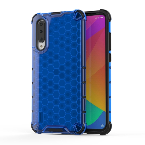 

For Xiaomi Mi CC9e / A3 Shockproof Honeycomb PC + TPU Case (Blue)