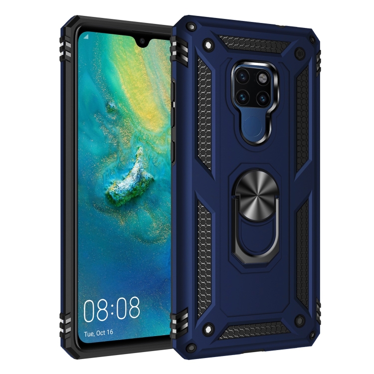 

For Huawei Mate 20 Armor Shockproof TPU + PC Protective Case with 360 Degree Rotation Holder (Blue)