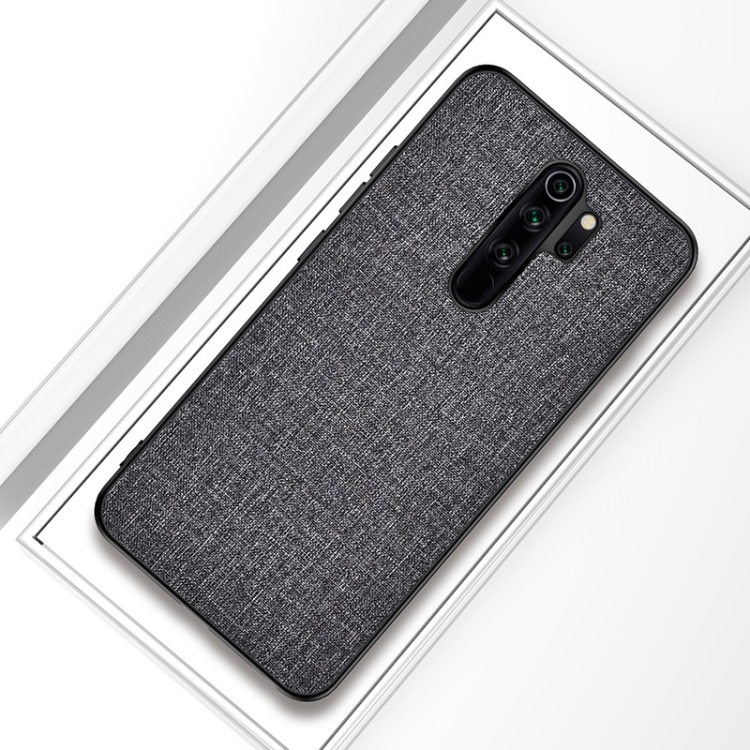 

For Xiaomi Redmi Note 8 Pro Shockproof Cloth Texture PC + TPU Protective Case (Grey)