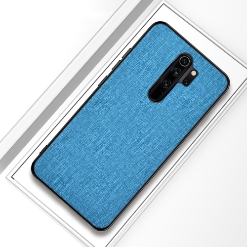 

For Xiaomi Redmi Note 8 Pro Shockproof Cloth Texture PC + TPU Protective Case (Sky Blue)