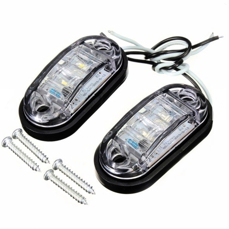 

YWXLight 10-30V Oval Clearing Truck Trailer Side Marker Light (White)