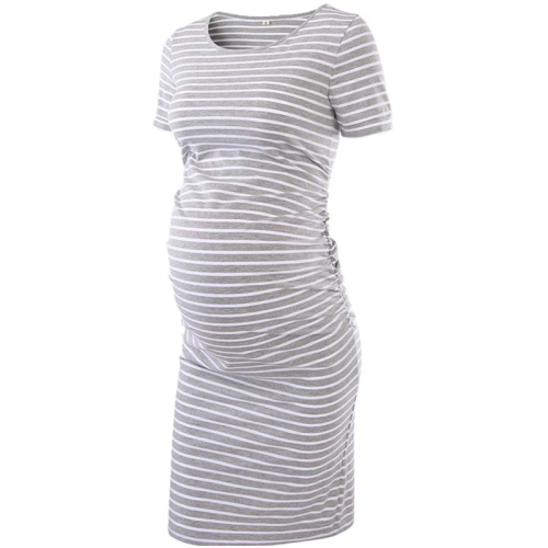 light grey maternity dress