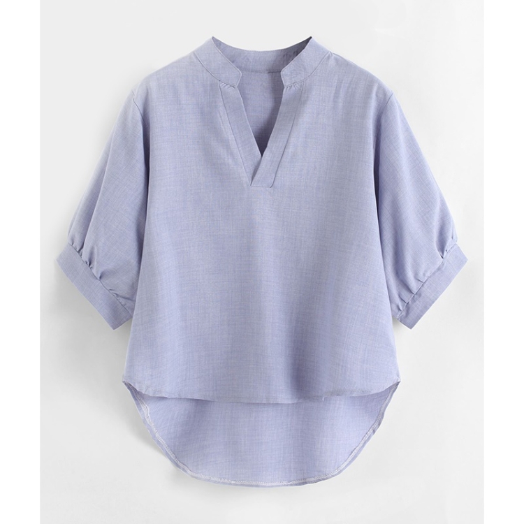 Long Loose Shirt (Color:Blue 