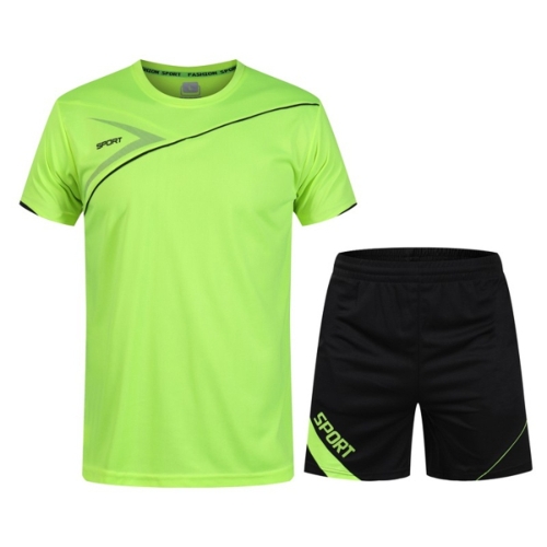 Traje deportivo para correr para hombres Ropa de secado rápido (Color:  Verde fluorescente Talla: M)