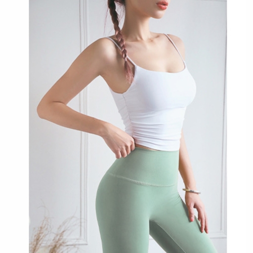 Двухсторонние брюки для фитнеса телесного цвета из парчи с высокой талией,пятиточечные узкие брюки для йоги (Цвет: авокадо Размер: M)