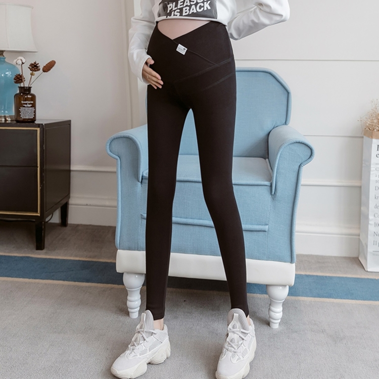 

Fall Fashion Trendy Moms Pregnancy Pants Leggings Sports Pants Casual Autumn Clothes(Color:Black Size:L)