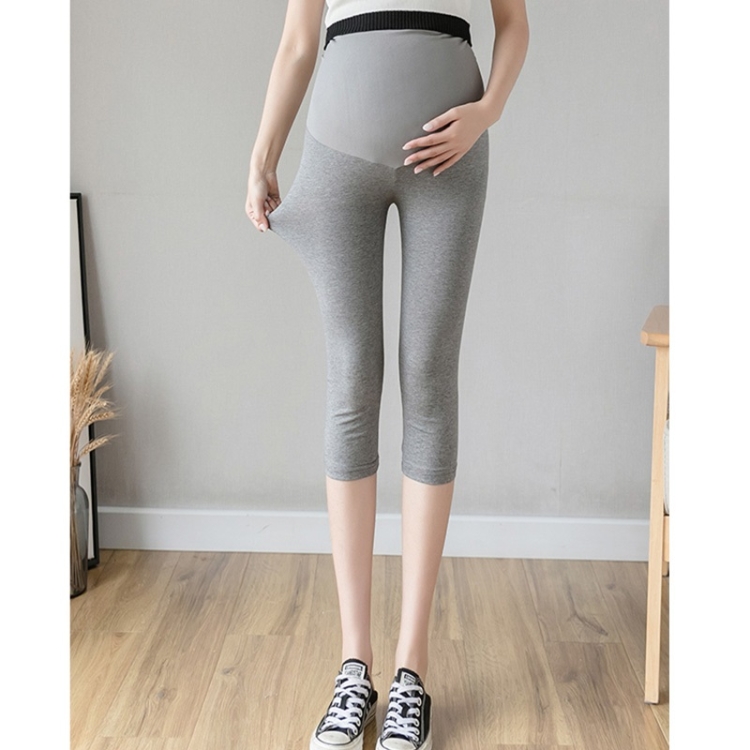 

Summer thin maternity yoga sweatpants bottoming nine-point pants for outer wear (Color:Dark Gray Size:XXL)
