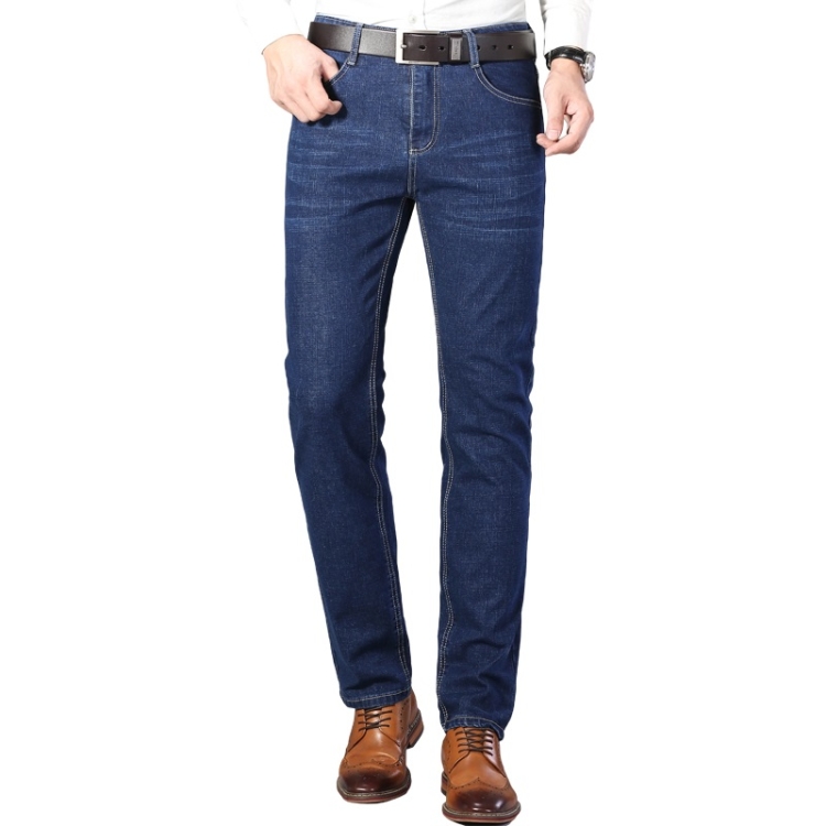 Pantalones de mezclilla casuales rectos sueltos (Color: Azul Talla: 29)
