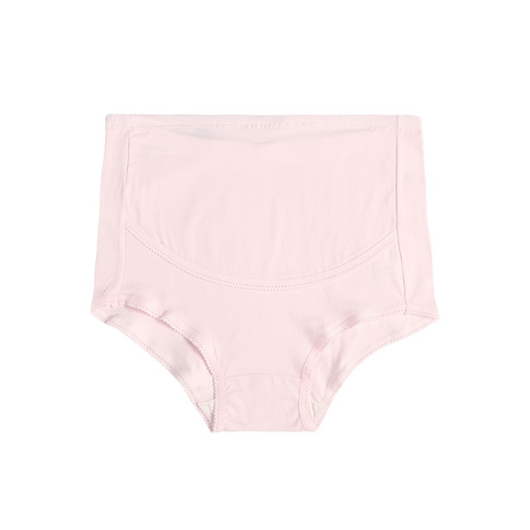 

3 PCS Pure Color Large Size Breathable High Waist Belly Lift Adjustable Maternity Panties (Color:Pink Size:L)
