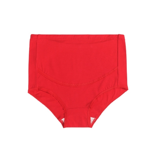 

3 PCS Pure Color Large Size Breathable High Waist Belly Lift Adjustable Maternity Panties (Color:Red Size:M)