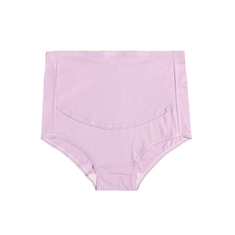 

3 PCS Pure Color Large Size Breathable High Waist Belly Lift Adjustable Maternity Panties (Color:Purple Size:XXL)