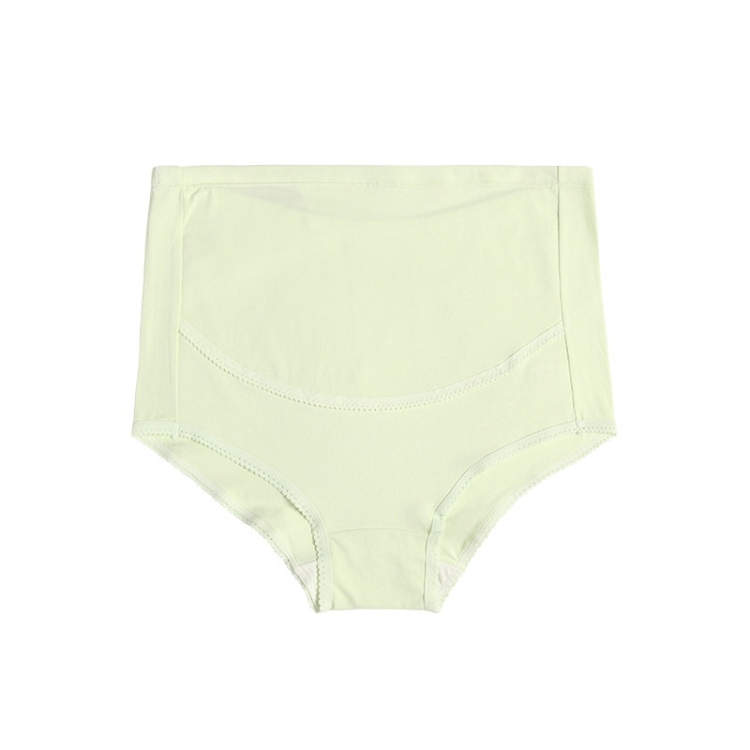 

3 PCS Pure Color Large Size Breathable High Waist Belly Lift Adjustable Maternity Panties (Color:Green Size:M)