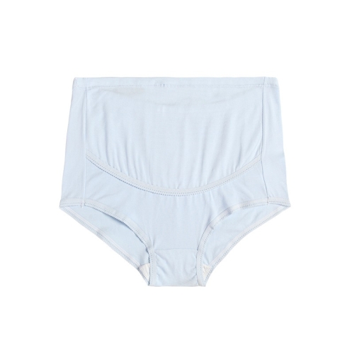 

3 PCS Pure Color Large Size Breathable High Waist Belly Lift Adjustable Maternity Panties (Color:Blue Size:XXXXL)
