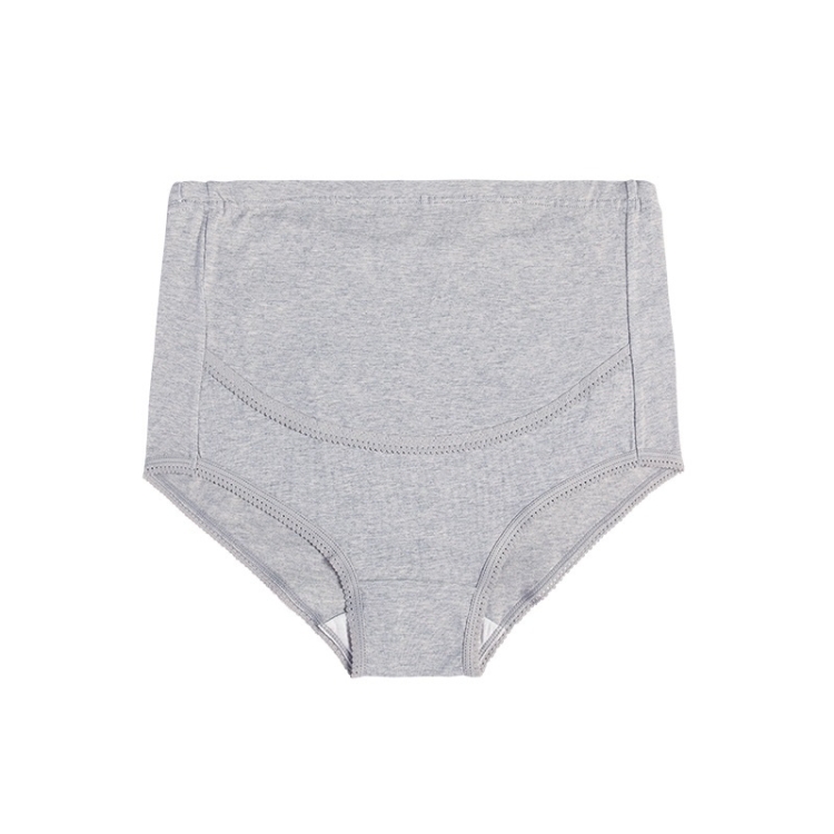 

3 PCS Pure Color Large Size Breathable High Waist Belly Lift Adjustable Maternity Panties (Color:Gray Size:XXL)