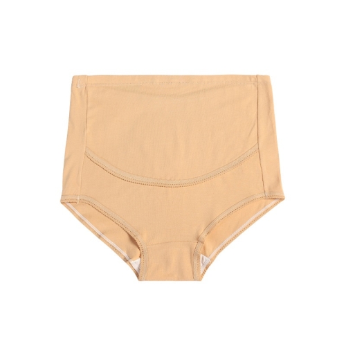 

3 PCS Pure Color Large Size Breathable High Waist Belly Lift Adjustable Maternity Panties (Color:Apricot Size:L)