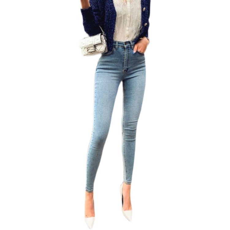 Classic Retro High Waist Elastic Skinny 