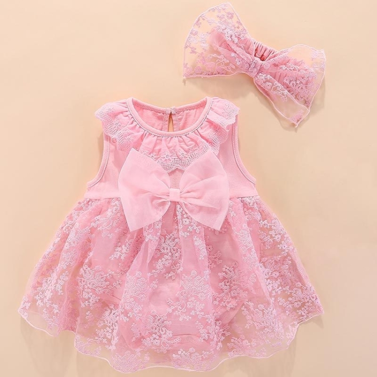 

Toddler Girl Dress Group with Bowknot (Color:Pink Size:73-80)
