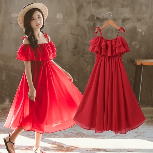 Váy đầm voan đỏ cho mẹ trung niên - V003 - Thời trang trung niên |  ThờiTrangNữ.vn