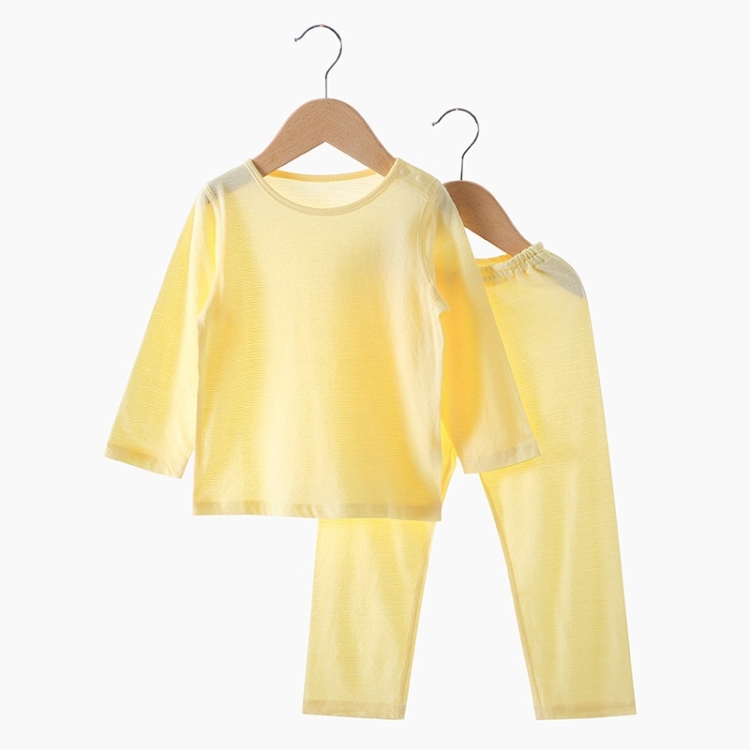 SUNSKY - Servicio a domicilio Ropa interior de fibra de bambú de dos piezas  (Color: Amarillo Talla: 140)