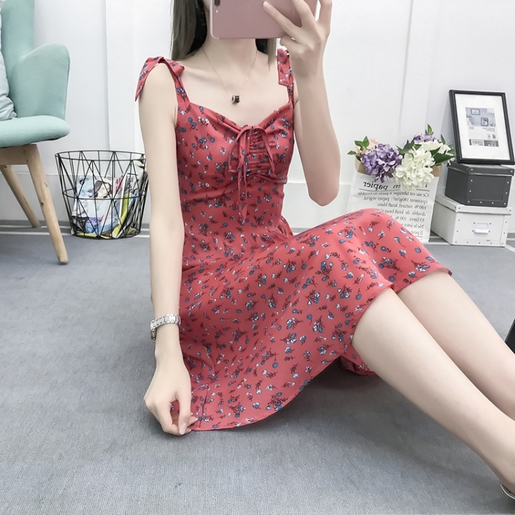 

All-match Slim Tube Top Mid-length Suspender Skirt (Color:1 Size:S)