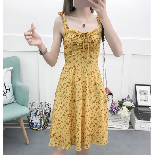 

All-match Slim Tube Top Mid-length Suspender Skirt (Color:2 Size:M)