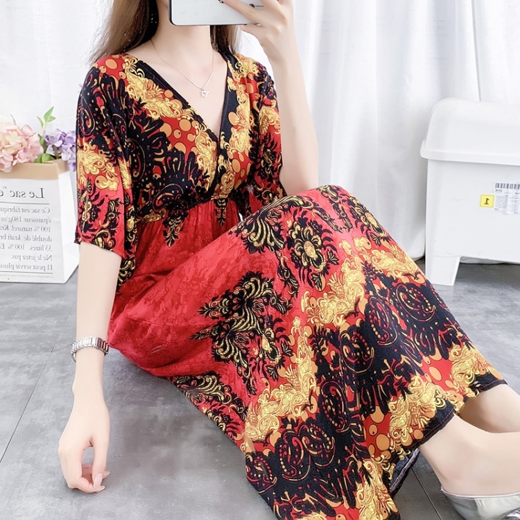 

Seaside Holiday Printed High Waist Slim Beach Skirt (Color:7 Size:S)