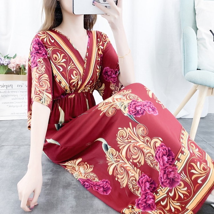 

Seaside Holiday Printed High Waist Slim Beach Skirt (Color:9 Size:S)