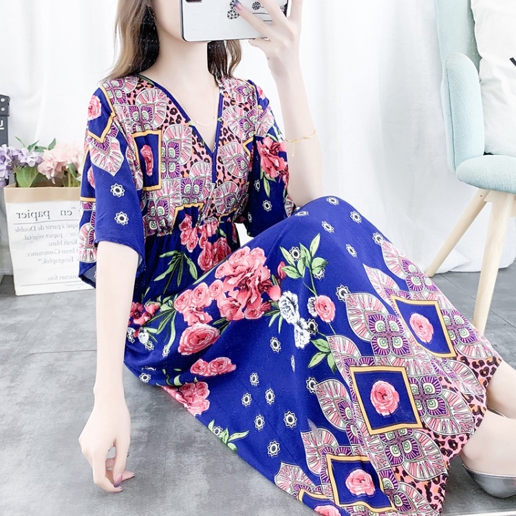 

Seaside Holiday Printed High Waist Slim Beach Skirt (Color:11 Size:M)