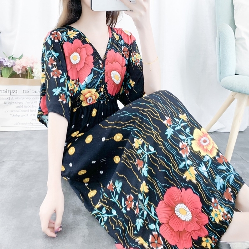 

Seaside Holiday Printed High Waist Slim Beach Skirt (Color:12 Size:XL)