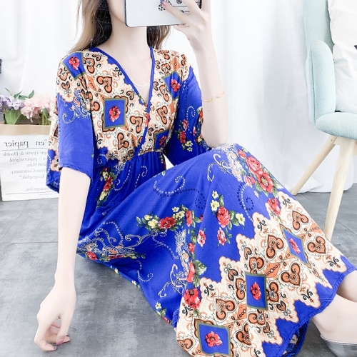 

Seaside Holiday Printed High Waist Slim Beach Skirt (Color:13 Size:S)