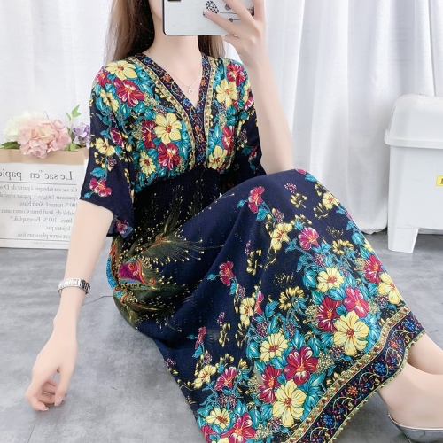 

Seaside Holiday Printed High Waist Slim Beach Skirt (Color:1 Size:S)