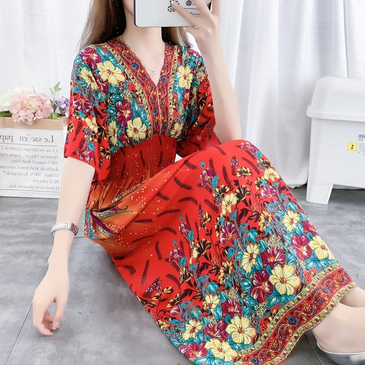 

Seaside Holiday Printed High Waist Slim Beach Skirt (Color:2 Size:XL)