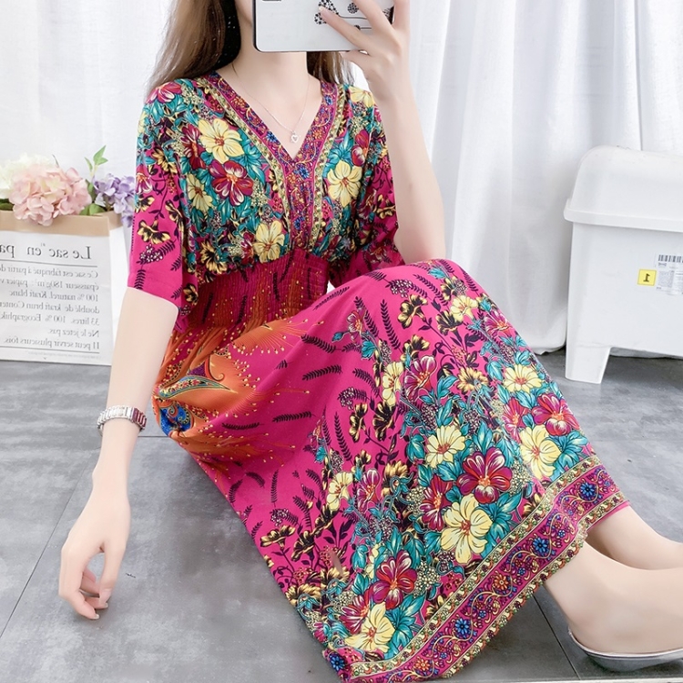

Seaside Holiday Printed High Waist Slim Beach Skirt (Color:3 Size:M)