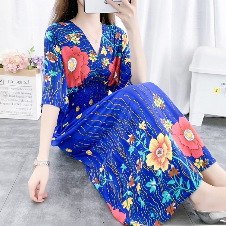 

Seaside Holiday Printed High Waist Slim Beach Skirt (Color:5 Size:L)