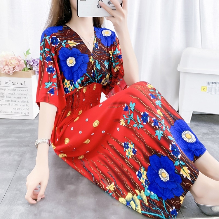 

Seaside Holiday Printed High Waist Slim Beach Skirt (Color:6 Size:M)