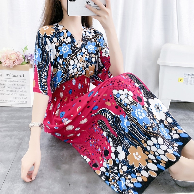 

Seaside Holiday Printed High Waist Slim Beach Skirt (Color:7 Size:M)