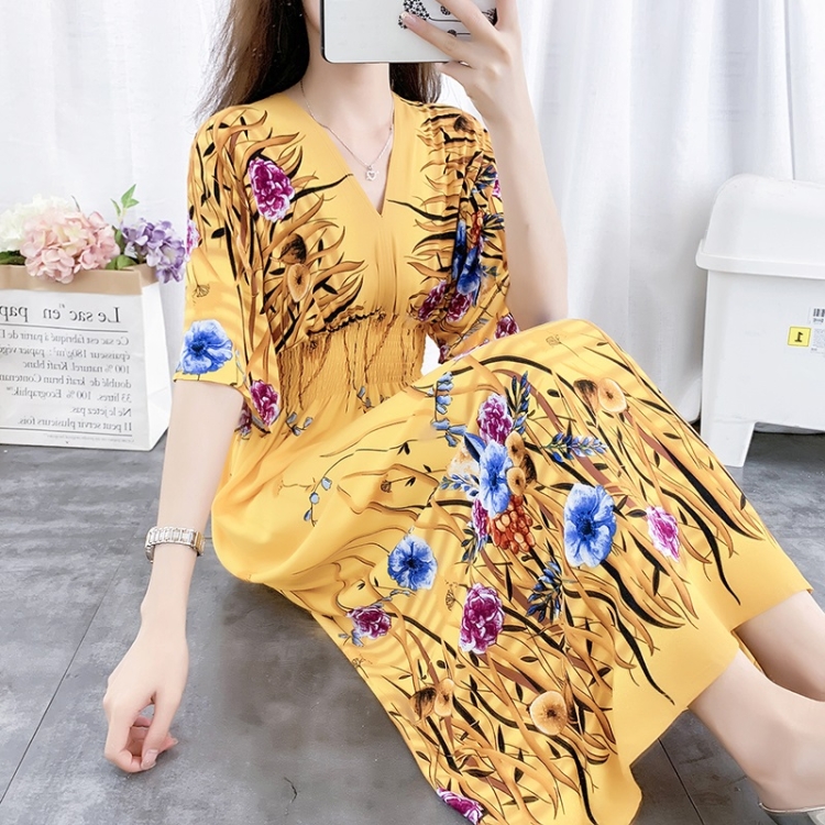 

Seaside Holiday Printed High Waist Slim Beach Skirt (Color:8 Size:L)