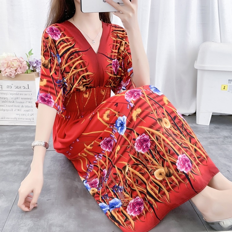 

Seaside Holiday Printed High Waist Slim Beach Skirt (Color:10 Size:L)