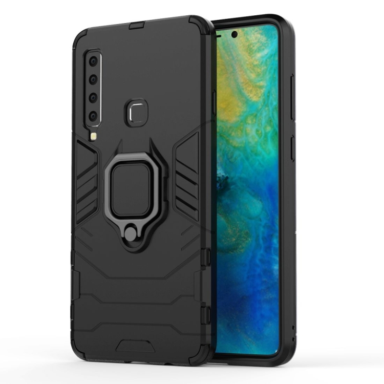 

PC + TPU Shockproof Protective Case for Galaxy A9(2018), with Magnetic Ring Holder (Black)