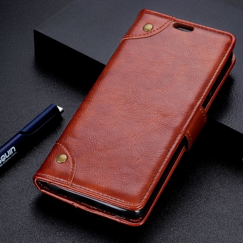 

Copper Buckle Nappa Texture Horizontal Flip Leather Case for Huawei P30 Lite, with Holder & Card Slots & Wallet (Brown)