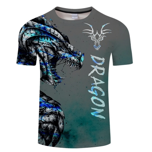 

3D Printed Dragon Pattern Loose Casual Short-sleeved T-shirt For Men (Color:MTX1042 Size:XXXXXL)