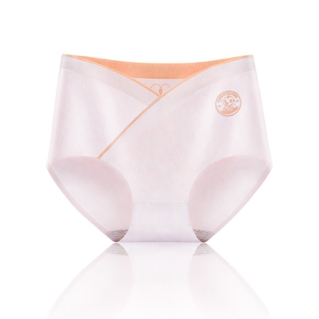 

Summer Two-color Cotton Seamless Briefs Low-waist Belly Support Pregnant Woman Panties (Color:Pink Size:L)