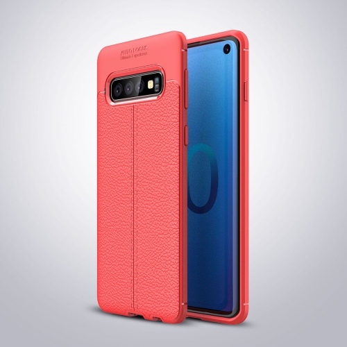 

Litchi Texture TPU Shockproof Case for Galaxy S10 (Red)