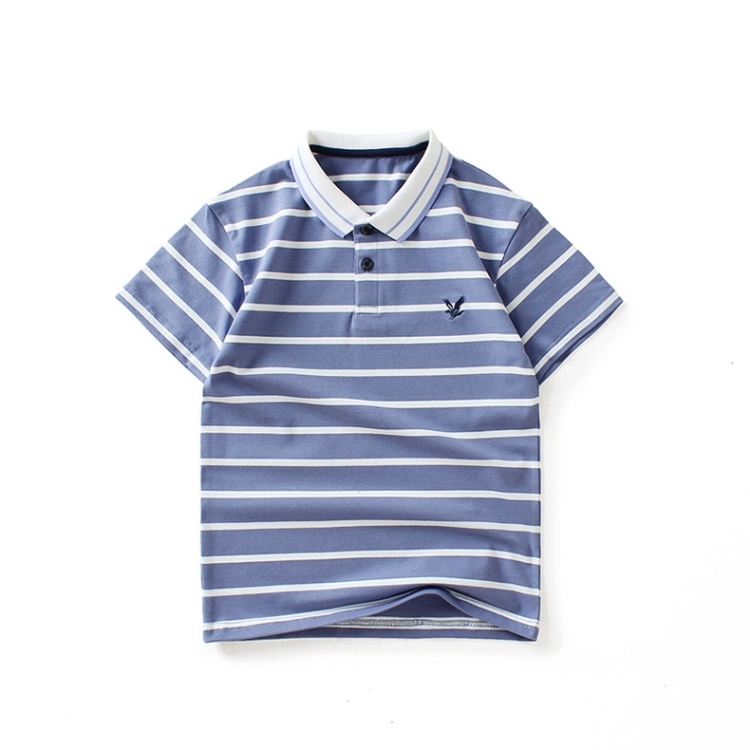 

Boys Short Sleeve T-shirt Polo Shirt (Color:Purple Size:150cm)