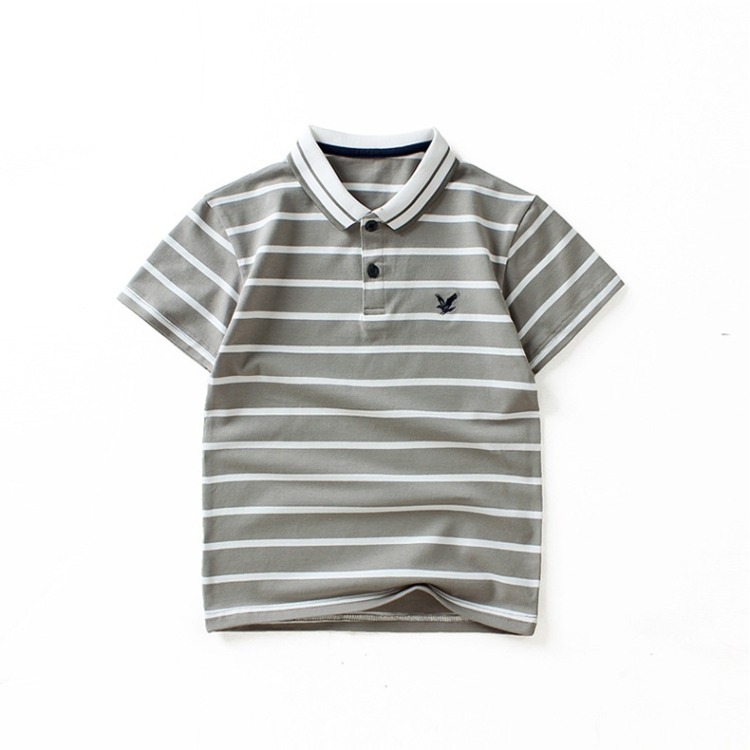 

Boys Short Sleeve T-shirt Polo Shirt (Color:Apricot Size:120cm)
