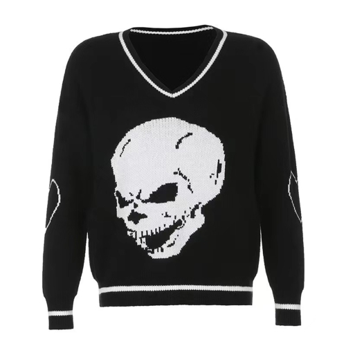 skull pattern sweater