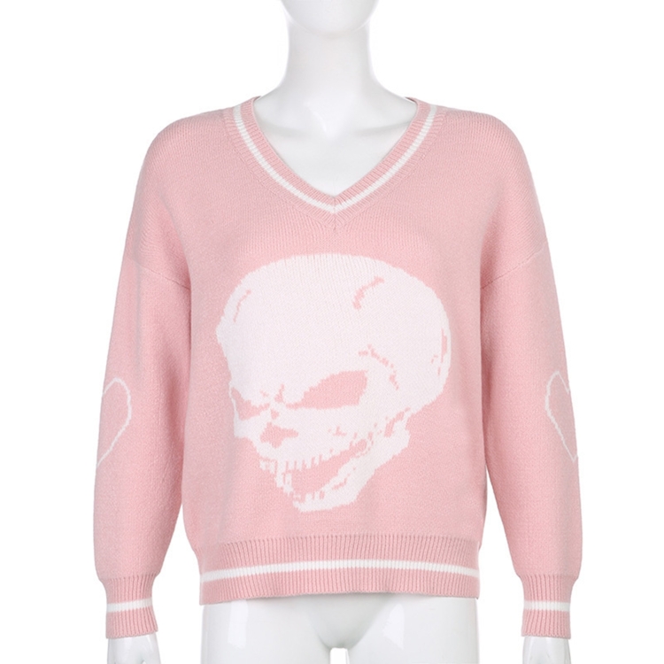 V-neck Pullover Women Sweater (Color 