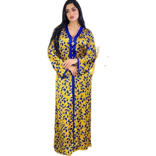 

Women Printed Floral Robe Dress (S)